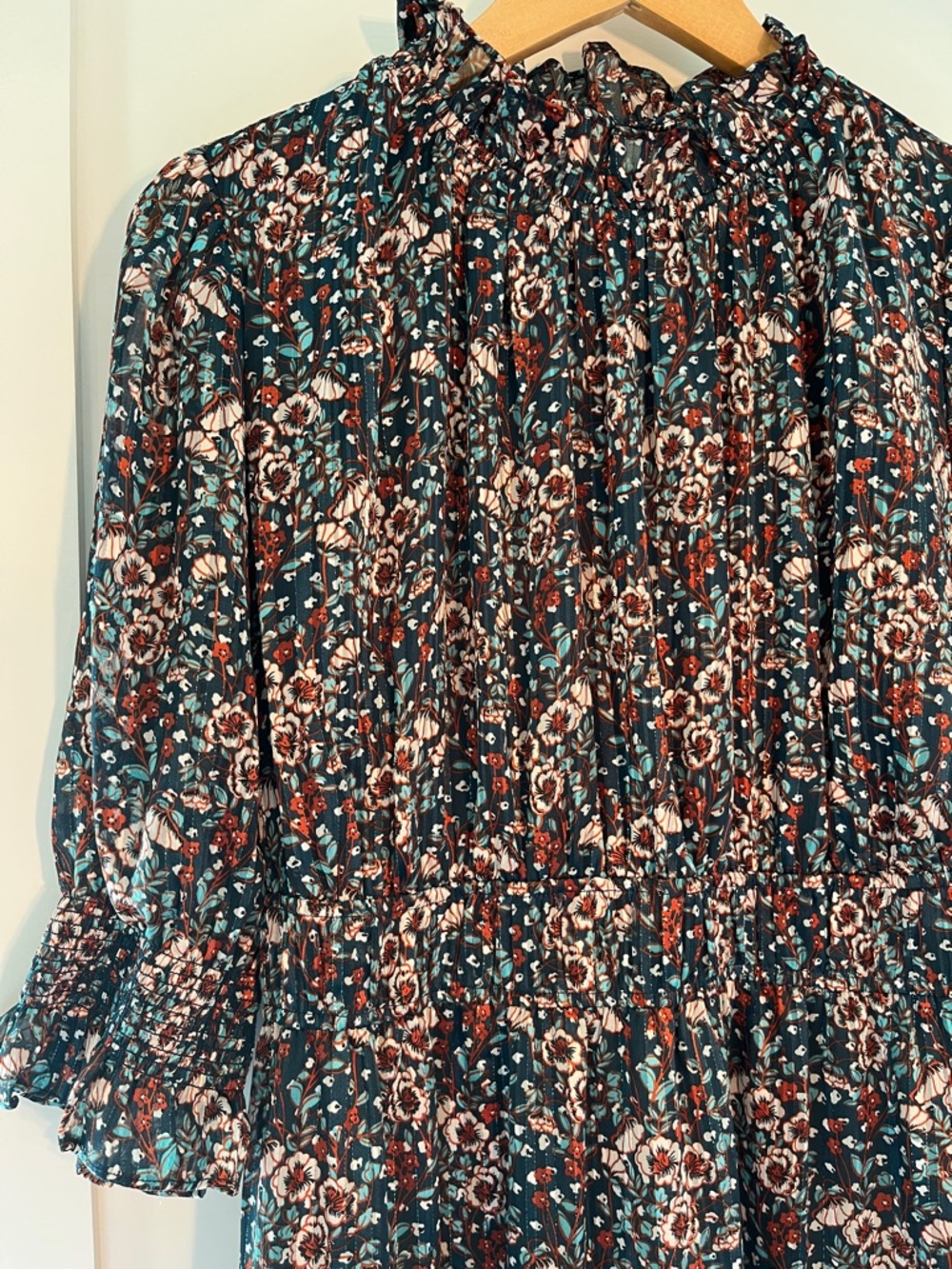 Melloday Smocked Floral Maxi Dress - Picture 2 of 4